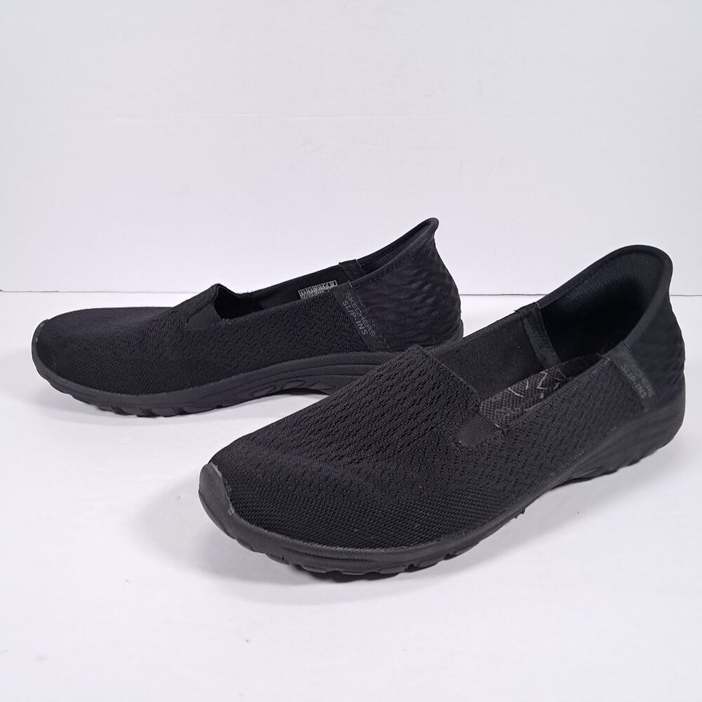 Skechers Slip Ins Shoes Women 9.5 Black Reggae Fest 2.0 Sneakers 158698 - Picture 2 of 14